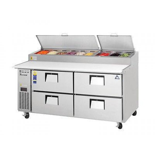 Everest EPPR2-D4 72 inch Four Drawer Pizza Prep Table