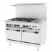 Radiance TARG-6B12G 48 inch 6 Burner Range and 12 inch Griddle with 2 Standard Oven