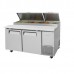 Turbo Air TPR-67SD-N 67 inch Double Door Pizza Prep Table