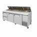 Turbo Air TPR-93SD-D2-N 93 inch Two Drawers and Two Doors Pizza Prep Table