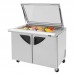 Turbo Air TST-48SD-18-N-GL 48 inch Mega Top Hinged Glass Lid Refrigerated Sandwich Prep Table