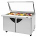 Turbo Air TST-60SD-24-N-GL 60 inch Mega Top Hinged Glass Lid Refrigerated Sandwich Prep Table