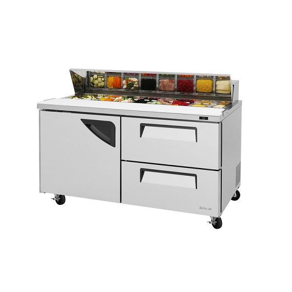 Turbo Air TST-60SD-D2-N 60 inch 2 Drawer and 1 Door Sandwich Prep Table