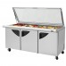 Turbo Air TST-72SD-30-N-GL 72 inch Mega Top Hinged Glass Lid Refrigerated Sandwich Prep Table