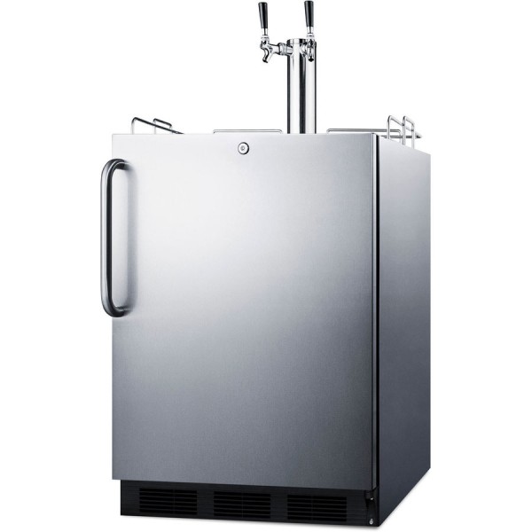 Summit Appliance SBC54OSBIADAWKDTWIN, 24 Undercounter Outdoor Refrigerated Wine Dispenser, 2 Tap, ADA