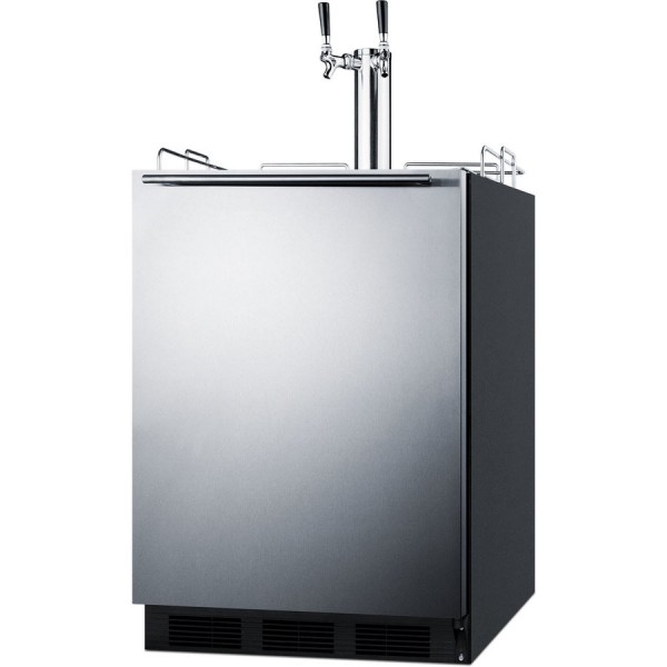 Summit Appliance SBC58BLBIADAWKDTWIN, 24 Undercounter Refrigerated Wine Dispenser, 2 Tap, ADA
