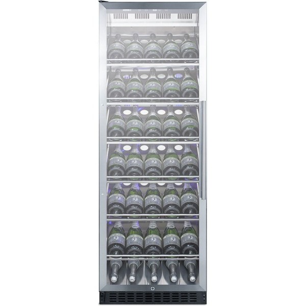 Summit Appliance SCR1401LHCH, 1 Swing Glass Door Wine Cellar Cabinet, Single Temperature, 6 Shelves