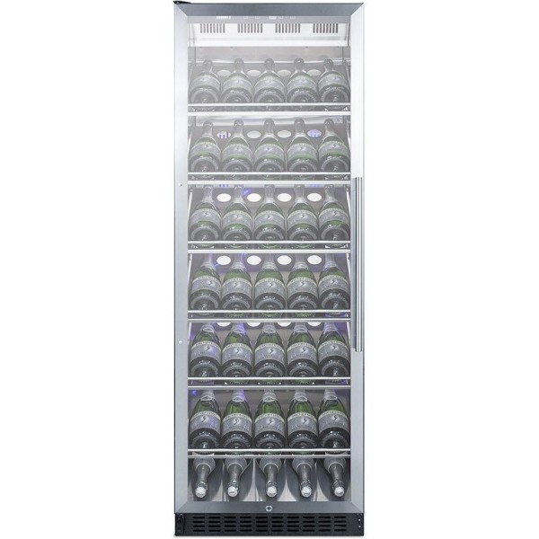 Summit Appliance SCR1401LHCHCSS, 1 Swing Glass Door Wine Cellar Cabinet, Single Temperature, 6 Shelves