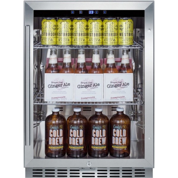 Summit Appliance SCR611GLOS, 23.63 Glass Door Outdoor Undercounter Refrigerator