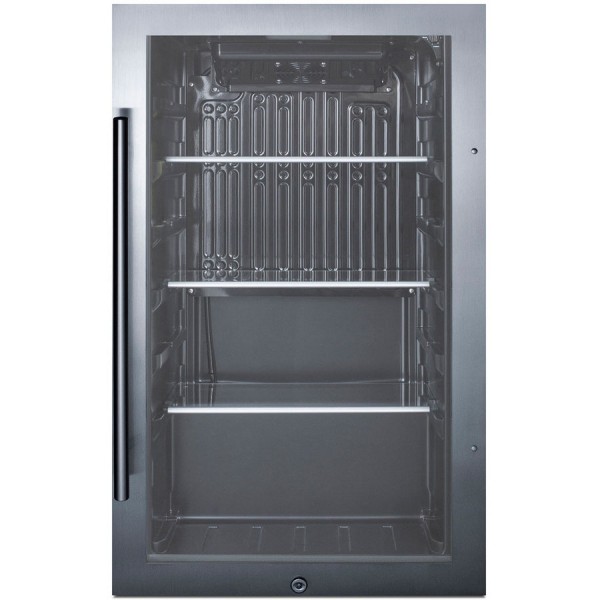 Summit Appliance SPR488BOS, 19 1 Glass Door Outdoor Undercounter Refrigerator