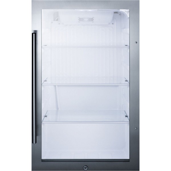 Summit Appliance SPR489OSCSS, 19 1 Glass Door Outdoor Undercounter Refrigerator