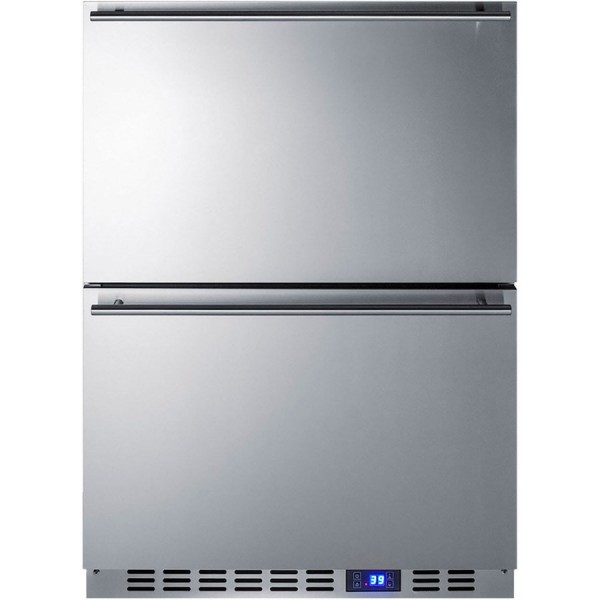 Summit Appliance SPR627OS2D, 24 2 Drawer Outdoor Undercounter Refrigerator