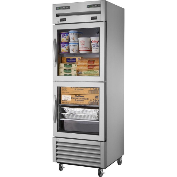 True T-23DT-G-HC~FGD01, 27 2 Glass Half Door Dual Temperature Reach-In Refrigerator / Freezer, T-Series True T-23DT-G-HC~FGD01, 27 2 Glass Half Door Dual Temperature Reach-In Refrigerator / Freezer, T-Series