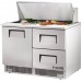 True TFP-48-18M-D-2, 48 1 Door, 2 Drawer Mega Top Sandwich / Salad Prep Table, (18) 1/6 size pans True TFP-48-18M-D-2, 48 1 Door, 2 Drawer Mega Top Sandwich / Salad Prep Table, (18) 1/6 size pans