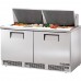 True TFP-64-24M, 64 2 Door Mega Top Sandwich / Salad Prep Table, (24) 1/6 size pans True TFP-64-24M, 64 2 Door Mega Top Sandwich / Salad Prep Table, (24) 1/6 size pans