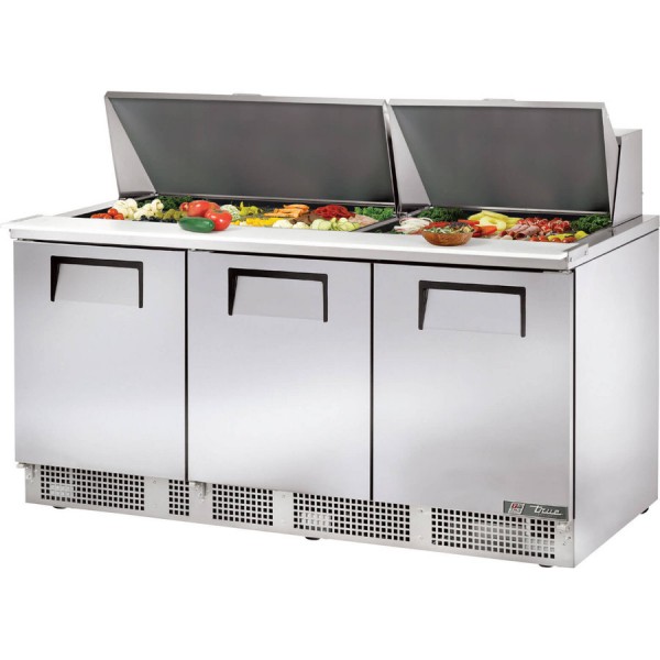 True TFP-72-30M, 72 3 Door Mega Top Sandwich / Salad Prep Table, (30) 1/6 size pans True TFP-72-30M, 72 3 Door Mega Top Sandwich / Salad Prep Table, (30) 1/6 size pans