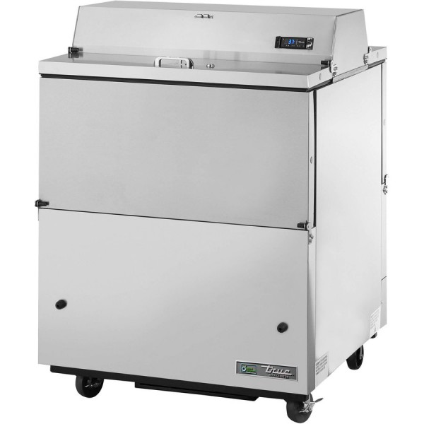 True TMC-34-S-DS-SS-HC, 34 2 Door Dual Sided Milk Cooler, 8 Crate Capacity True TMC-34-S-DS-SS-HC, 34 2 Door Dual Sided Milk Cooler, 8 Crate Capacity