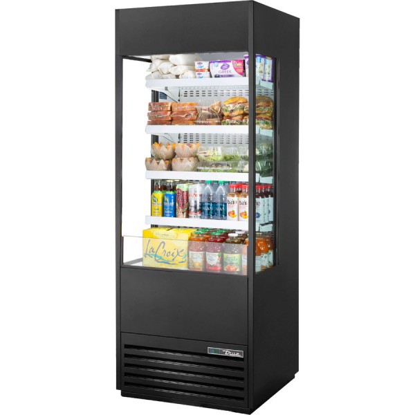 True TOAM-30GS-HC~NSL01, 30 Vertical Open Display Case Merchandiser w/ Night Cover True TOAM-30GS-HC~NSL01, 30 Vertical Open Display Case Merchandiser w/ Night Cover