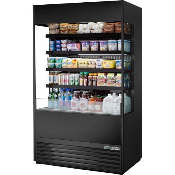 True TOAM-48GS-HC~NSL01, 48 Vertical Open Display Case Merchandiser w/ Night Cover True TOAM-48GS-HC~NSL01, 48 Vertical Open Display Case Merchandiser w/ Night Cover