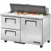 True TSSU-48-12D-2-HC, 48 1 Door 2 Drawer Sandwich / Salad Prep Table, (12) 1/6 Size Pans True TSSU-48-12D-2-HC, 48 1 Door 2 Drawer Sandwich / Salad Prep Table, (12) 1/6 Size Pans