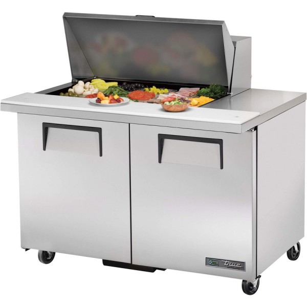 True TSSU-48-15M-B-HC, 48 2 Door Mega Top Sandwich / Salad Prep Table, (15) 1/6 Size Pans True TSSU-48-15M-B-HC, 48 2 Door Mega Top Sandwich / Salad Prep Table, (15) 1/6 Size Pans