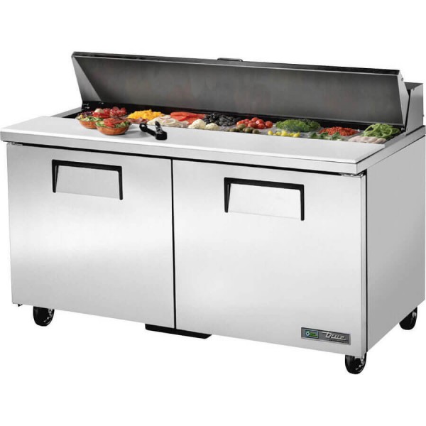 True TSSU-60-16-HC, 60 2 Door Sandwich / Salad Prep Table, (16) 1/6 size pans True TSSU-60-16-HC, 60 2 Door Sandwich / Salad Prep Table, (16) 1/6 size pans