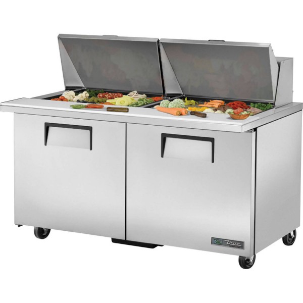 True TSSU-60-24M-B-ST-HC, 60 2 Door Mega Top Sandwich / Salad Prep Table, (24) 1/6 Size Pans True TSSU-60-24M-B-ST-HC, 60 2 Door Mega Top Sandwich / Salad Prep Table, (24) 1/6 Size Pans
