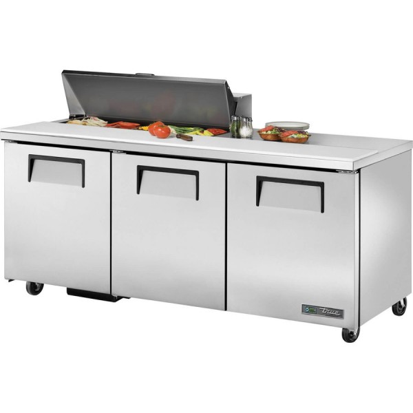 True TSSU-72-10-HC, 72 3 Door Sandwich / Salad Prep Table, (10) 1/6 Size Pans True TSSU-72-10-HC, 72 3 Door Sandwich / Salad Prep Table, (10) 1/6 Size Pans