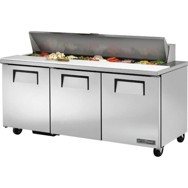 True TSSU-72-18-HC, 72 3 Door Sandwich / Salad Prep Table, (18) 1/6 Size Pans True TSSU-72-18-HC, 72 3 Door Sandwich / Salad Prep Table, (18) 1/6 Size Pans