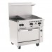 Vulcan 36C-2B24GP Endurance Liquid Propane 2-Burner 36 Range with 24 Manual Griddle and Convection Oven Base - 135,000 BTU