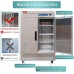 WESTLAKE Commercial Freezer 54W 2 Door 2 Section Stainless Steel Reach-in Solid Door Upright Fan Cooling 49 Cu.ft Freezer for Restaurant, Bar, Shop, etc