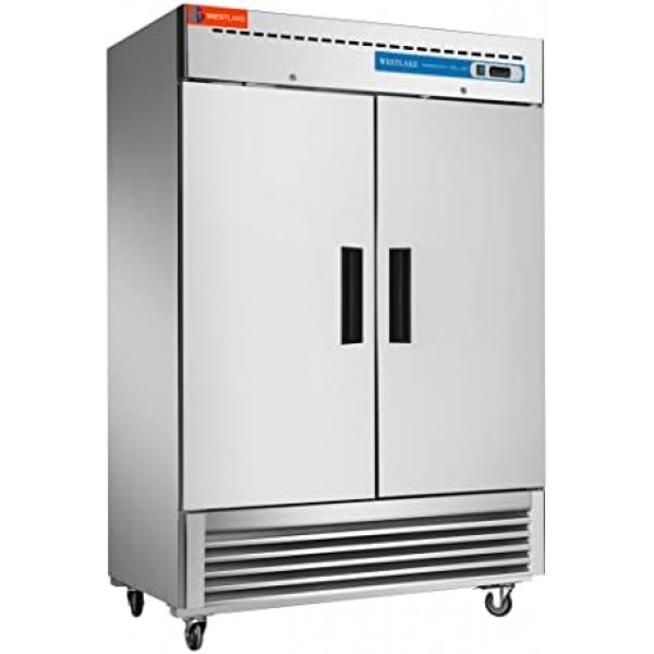 2 Door Commercial Refrigerator, WESTLAKE WKR-49B 54" W Reach in Fridge 49 Cu.ft Upright Cooler for Restaurant, Bar, Shop, etc