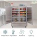 2 Door Commercial Refrigerator, WESTLAKE WKR-49B 54" W Reach in Fridge 49 Cu.ft Upright Cooler for Restaurant, Bar, Shop, etc