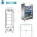 WESTLAKE 54 W Commercial Display Refrigerator 2 Glass Door Merchandiser 2 Section Stainless Steel Reach-in Glass Door Upright Fan Cooling 49 Cu.ft Cooler for Restaurant, Bar, Shop, etc