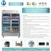 WESTLAKE 54 W Commercial Display Refrigerator 2 Glass Door Merchandiser 2 Section Stainless Steel Reach-in Glass Door Upright Fan Cooling 49 Cu.ft Cooler for Restaurant, Bar, Shop, etc