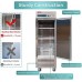 WESTLAKE Commercial Freezer 27W Stainless Steel Reach-in Solid Single Door Upright Fan Cooling 23 Cu.ft Freezer for Restaurant, Bar, Shop, etc