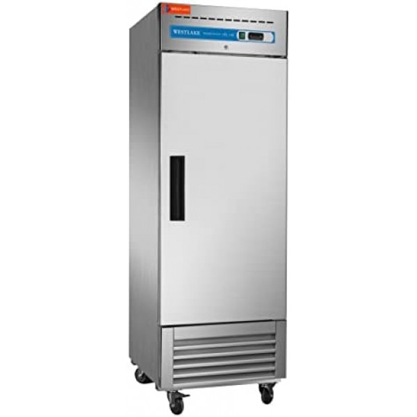 1 Door Commercial Refrigerator, WESTLAKE WKR-23B 27" W Reach in Fridge 23 Cu.ft Upright Cooler for Restaurant, Bar, Shop, etc