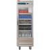 WESTLAKE 27 W Commercial Display Refrigerator Glass door Merchandiser Stainless Steel Reach-in Upriht Fan Cooling 23 Cu.ft Cooler for Restaurant, Bar, Shop, etc