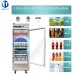 WESTLAKE 27 W Commercial Display Refrigerator Glass door Merchandiser Stainless Steel Reach-in Upriht Fan Cooling 23 Cu.ft Cooler for Restaurant, Bar, Shop, etc