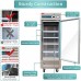 WESTLAKE 27 W Commercial Display Refrigerator Glass door Merchandiser Stainless Steel Reach-in Upriht Fan Cooling 23 Cu.ft Cooler for Restaurant, Bar, Shop, etc