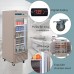 WESTLAKE 27 W Commercial Display Refrigerator Glass door Merchandiser Stainless Steel Reach-in Upriht Fan Cooling 23 Cu.ft Cooler for Restaurant, Bar, Shop, etc