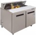 Sandwich Prep Table Refrigerator, WESTLAKE WKSR-48B 2 Door 48" Salad Sandwich Prep Table with 12 Pans