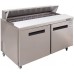 Sandwich Prep Table Refrigerator, WESTLAKE WKSR-48B 2 Door 60" Salad Sandwich Prep Table with 16 Pans