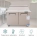 Sandwich Prep Table Refrigerator, WESTLAKE WKSR-48BM 2 Door 48 Mega Top Salad Sandwich Prep Table with 18 Pans