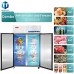 Commercial Refrigerator and Freezer, WESTLAKE 48" W 2 door Reach in Refrigerator and Freezer Combo 36 Cu.ft