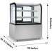 Commercial Bakery Display Case, WESTLAKE 36"W Curved Glass Refrigerated Bakery Display Case with LED Lighting