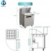 Mega Top Sandwich Prep Table Refrigerator, WESTLAKE 1 Door 27" Mega Top Salad Sandwich Prep Table with 12 Pans