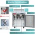 Mega Top Sandwich Prep Table Refrigerator, WESTLAKE 1 Door 27" Mega Top Salad Sandwich Prep Table with 12 Pans