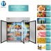 3 Door Commercial Refrigerator, WESTLAKE WK-72R 72" W Reach in Fridge 54 Cu.ft Upright Cooler for Restaurant, Bar, Shop, etc