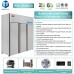 3 Door Commercial Refrigerator, WESTLAKE WK-72R 72" W Reach in Fridge 54 Cu.ft Upright Cooler for Restaurant, Bar, Shop, etc